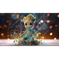 Adorable Baby Groot Chibi Cartoon Design - Cute and Magical