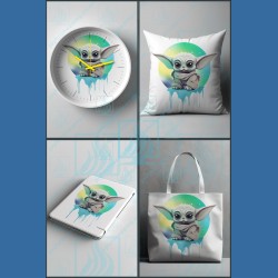 Adorable Smiling Baby Yoda Electric Dreamscape Design - Perfect for Mandalorian Fans!