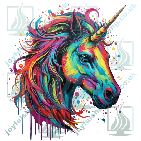 Colorful Unicorn Head Art | Vibrant Ink Design