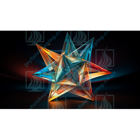 Abstract Star Design - Geometrical Shapes in Harmonizing Colors