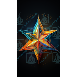 Abstract Star Design - Geometrical Shapes in Harmonizing Colors