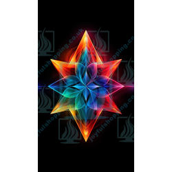 Abstract Star Design 02 - Geometrical Shapes in Harmonizing Colors