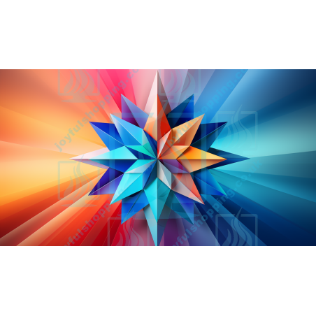 Abstract Star Design - Geometrical Shapes in Harmonizing Colors