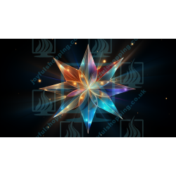 Abstract Star Design 03 - Geometrical Shapes in Harmonizing Colors