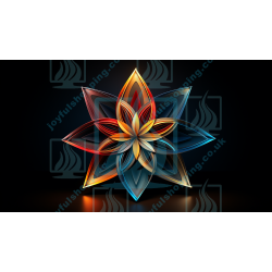 Abstract Star Design 04 - Geometrical Shapes in Harmonizing Colors