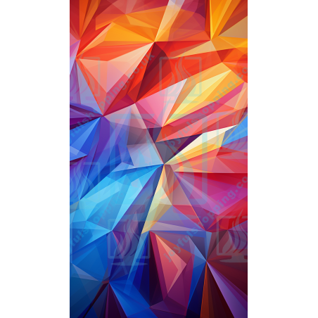 Colorful Tetrahedral Pattern - Abstract Art 01
