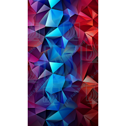 Colorful Tetrahedral Pattern - Abstract Art 02