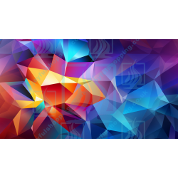 Colorful Tetrahedral Pattern - Abstract Art 04