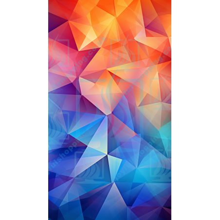 Colorful Tetrahedral Pattern - Abstract Art 04