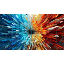 Colorful Tetrahedral Pattern - Abstract Art 05