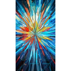 Colorful Tetrahedral Pattern - Abstract Art 08