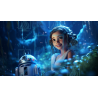 Princess Leia and R2D2 Star Wars Digital Art | Magical Forrest Background