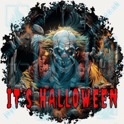 Scary Pennywise Clown from IT Movie - Halloween T-Shirt Print