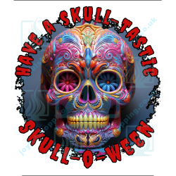 Skull-o-ween Colorful Skull...