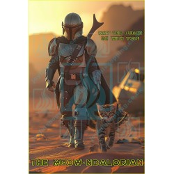 Meow-ndalorian - May the Furce Be with You | Unique Star Wars Cat Design