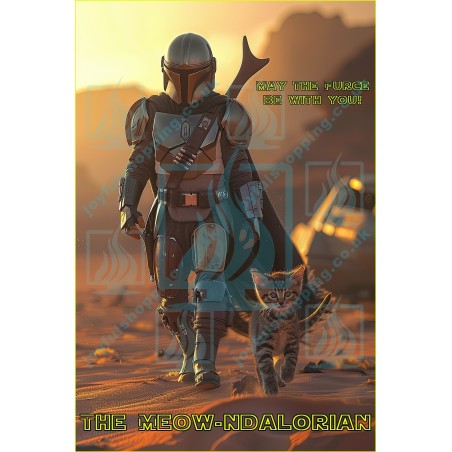 Meow-ndalorian - May the Furce Be with You | Unique Star Wars Cat Design