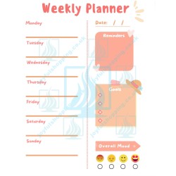 Pastel Pink Summer Digital Planner | Monthly, Weekly & Daily Pages