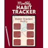 Elegant Monthly Habit Tracker | Digital Planner Page | Burgundy and Cream Design